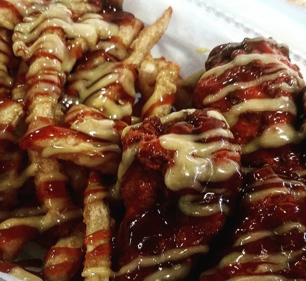 Honey Mustard BBQ Chicken Tenders with Fries